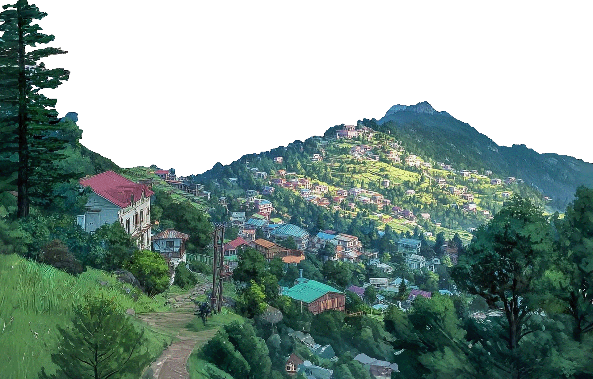 Foreground mountain
